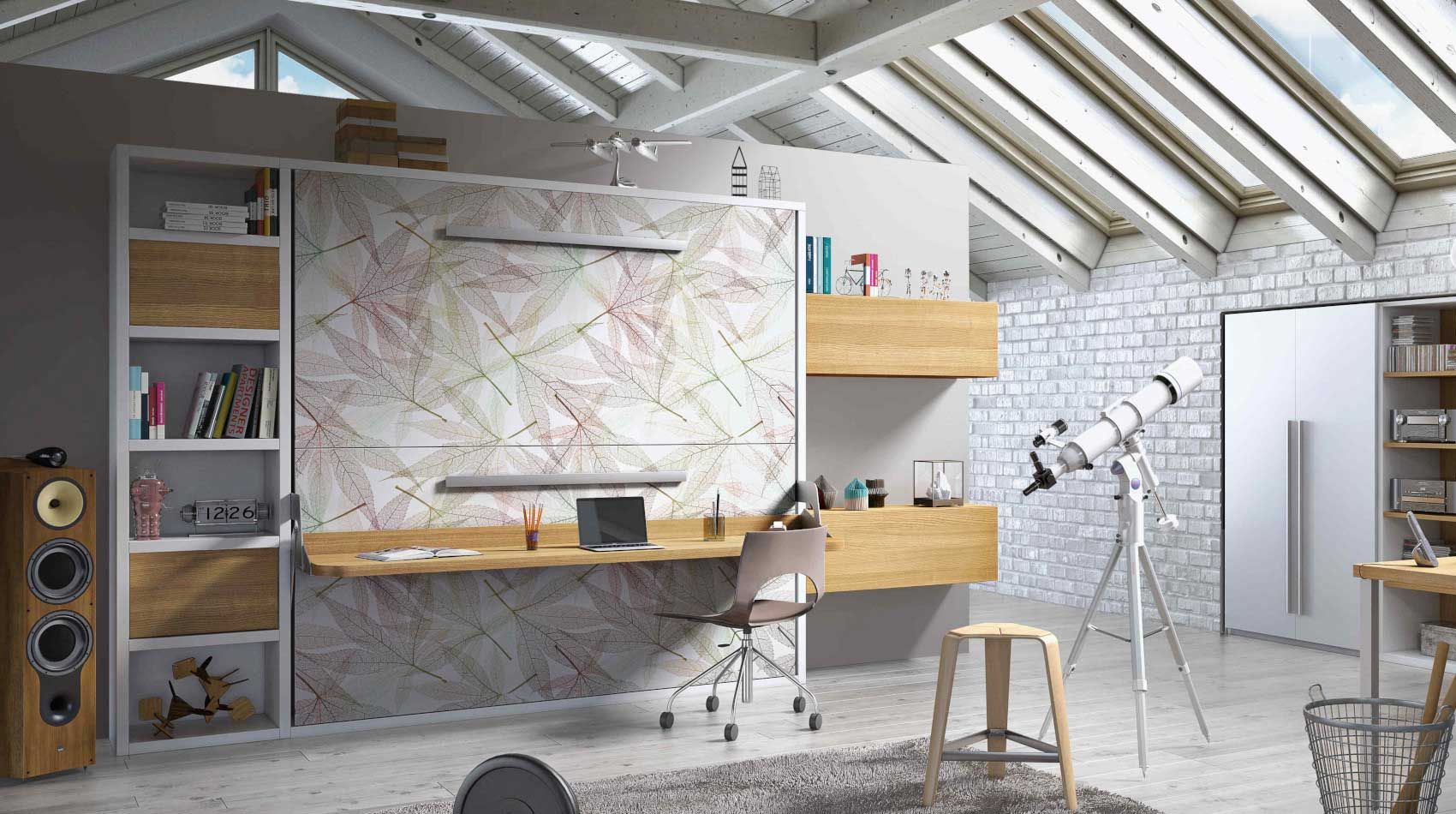 W74 – Flap a castello + Scrittoio Voilà / Giorno