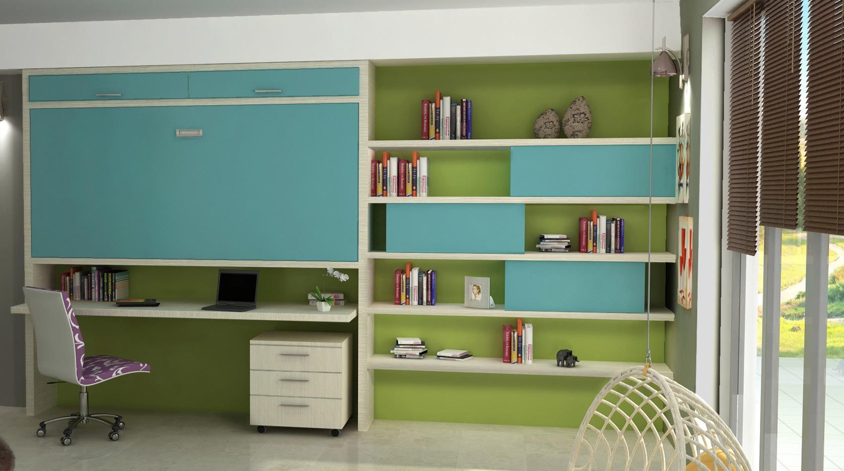 W79 – Flap superiore + Scrittoio / Giorno