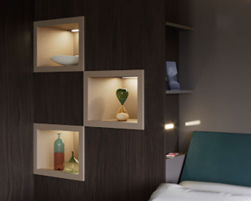 Cubbies con luci LED integrateCubby with integrated LED light